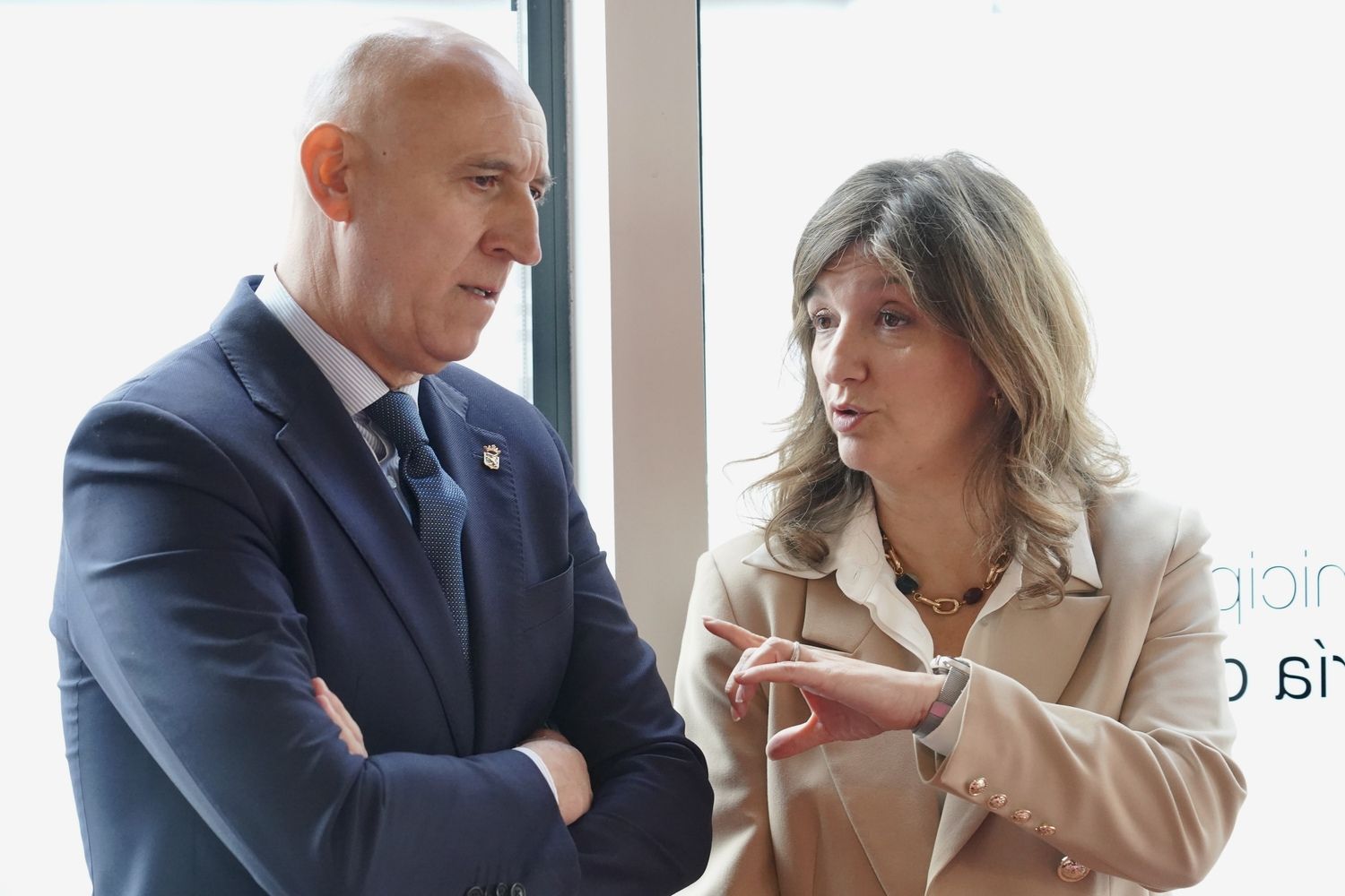 José Antonio Diez y Nuria González en la presentación del Grado en Ciencias Gastronómicas de la ULE | Campillo / ICAL