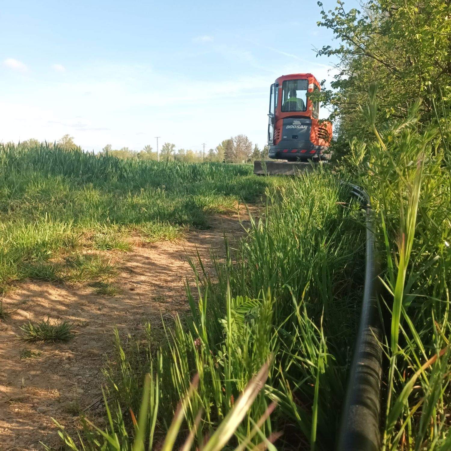 Obras para la instalación de fibra óptica en el municipio de Villaquilambre