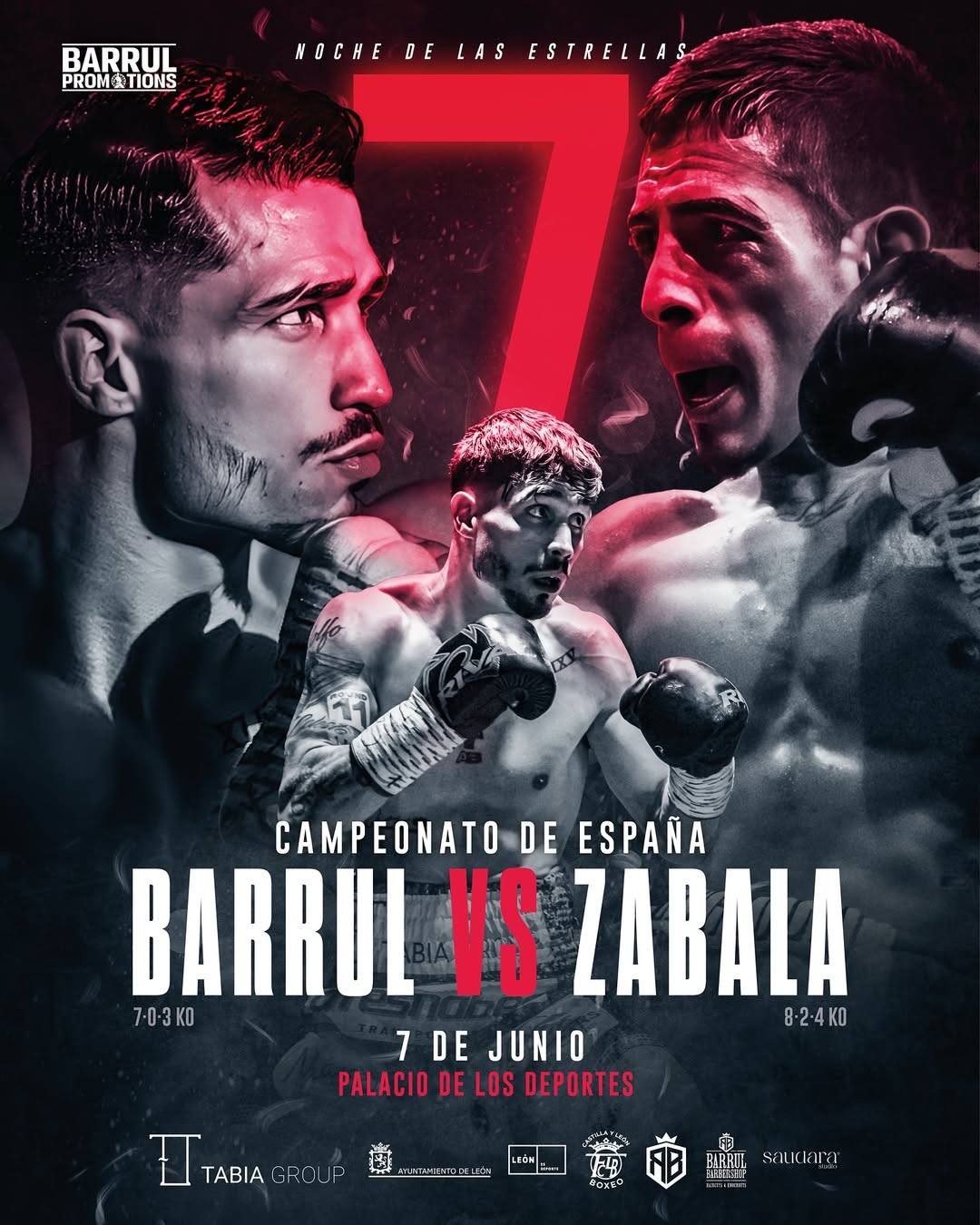 Cartel del combate que medirá a Antonio Barrul y Raúl Zabala por el Campeonato de España