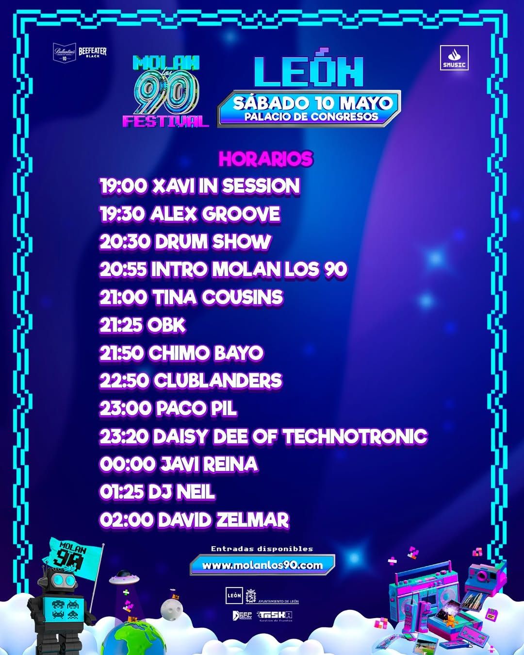Horarios del festival 'Molan los 90'