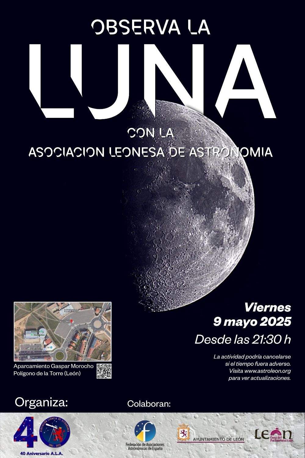 Cartel de la observación lunar 