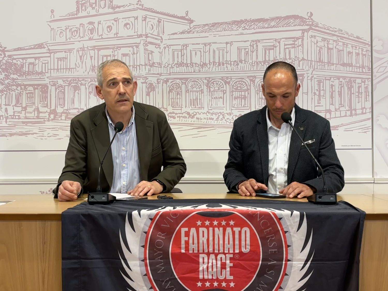 Vicente Canuria y Rubén Morán en la presentación de la Farinato Race Vicente Canuria y Rubén Morán en la presentación de la Farinato Race