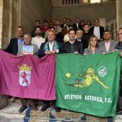 El Atlético Astorga celebra el ascenso a Segunda Federación en la casa de todos los leoneses