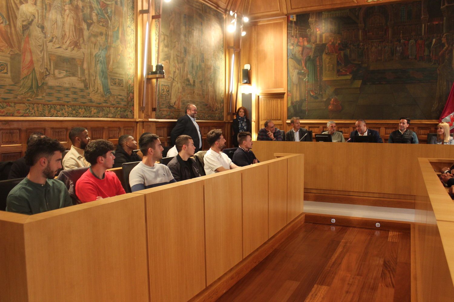 Recibimiento al Atlético Astorga en la Diputación de León