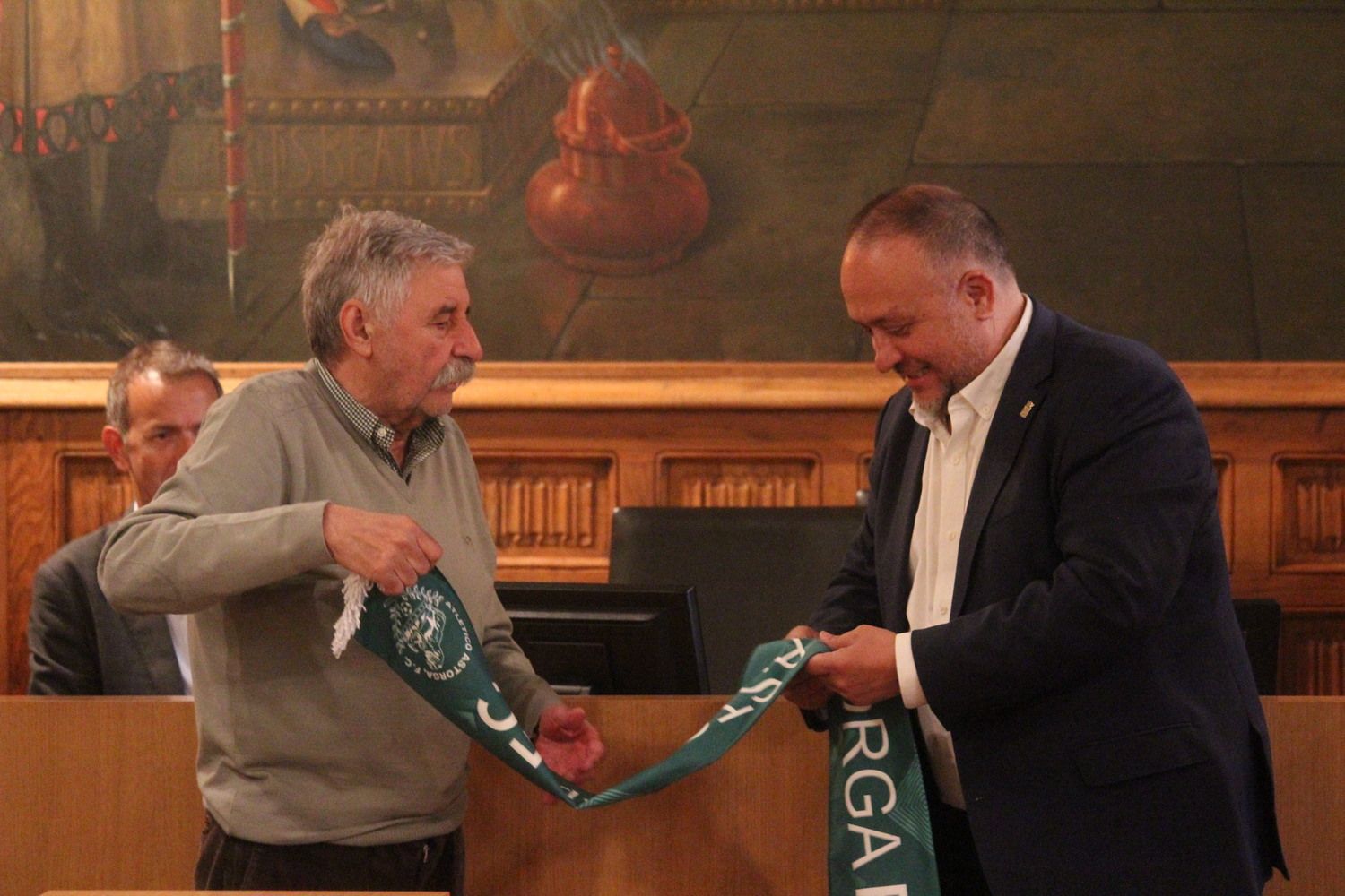 Recibimiento al Atlético Astorga en la Diputación de León