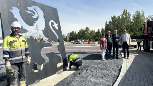 Tres leones históricos darán la bienvenida a León a los viajeros que lleguen por la rotonda de Sáenz de Miera con Aluches