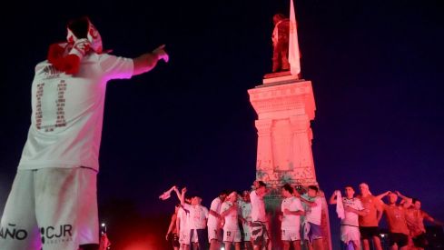 Celebración de la Cultural y Deportiva Leonesa en la plaza de Guzmán el Bueno | Campillo / ICAL