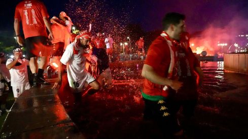 Celebración de la Cultural y Deportiva Leonesa en la plaza de Guzmán el Bueno | Campillo / ICAL