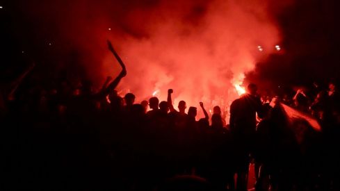 Celebración de la Cultural y Deportiva Leonesa en la plaza de Guzmán el Bueno | Campillo / ICAL