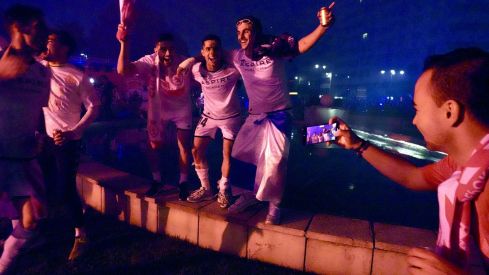 Celebración de la Cultural y Deportiva Leonesa en la plaza de Guzmán el Bueno | Campillo / ICAL