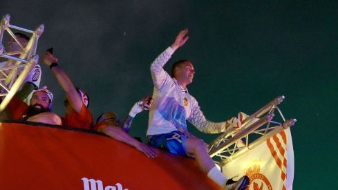 Celebración de la Cultural y Deportiva Leonesa en la plaza de Guzmán el Bueno | Campillo / ICAL