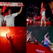 Celebración de la Cultural y Deportiva Leonesa en la plaza de Guzmán el Bueno | Campillo / ICAL