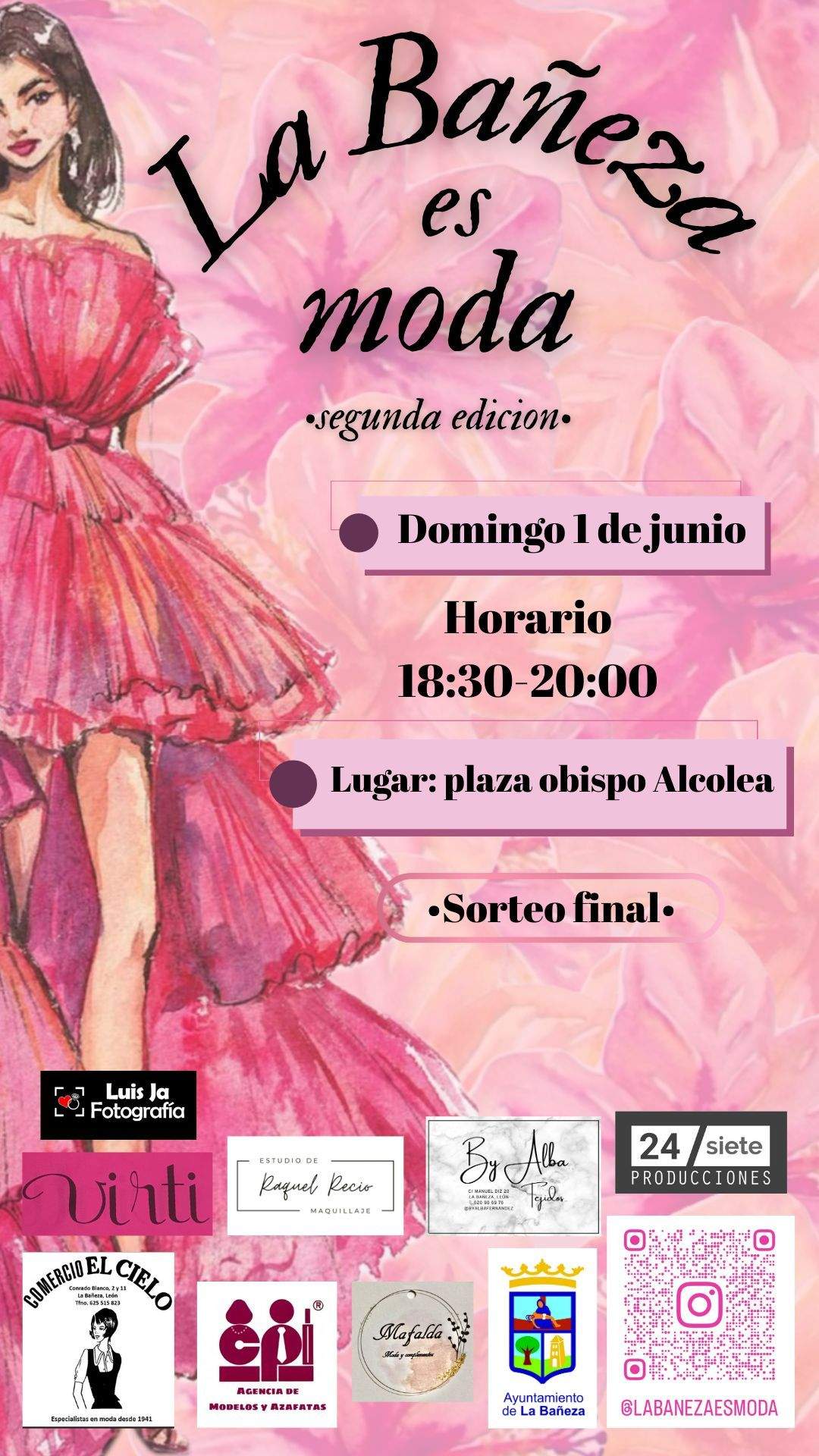 Cartel de "La Bañeza es Moda"