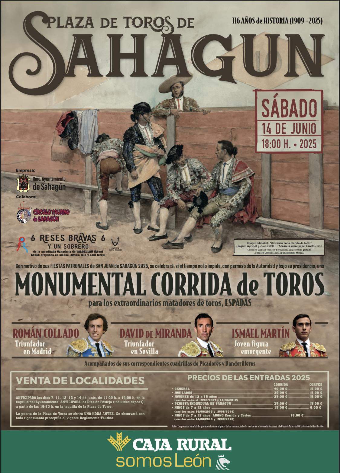 Uno de los carteles en los que se puede apreciar el descuento para los jóvenes