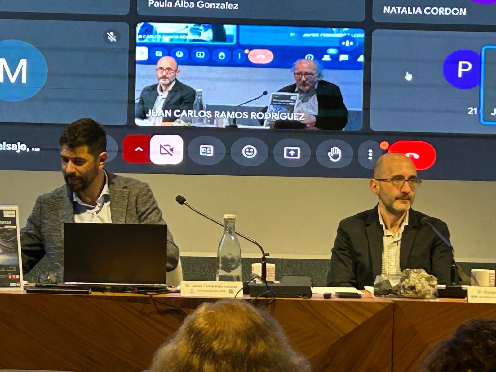 Javier Fernández y Enrique Ferrari en las jornadas narrativas mineras