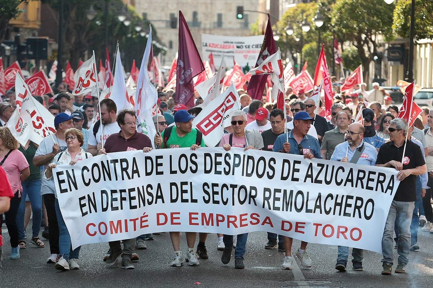 Manifestación en León por la Azucarera de La Bañeza |Foto: Peio García, ICAL 
