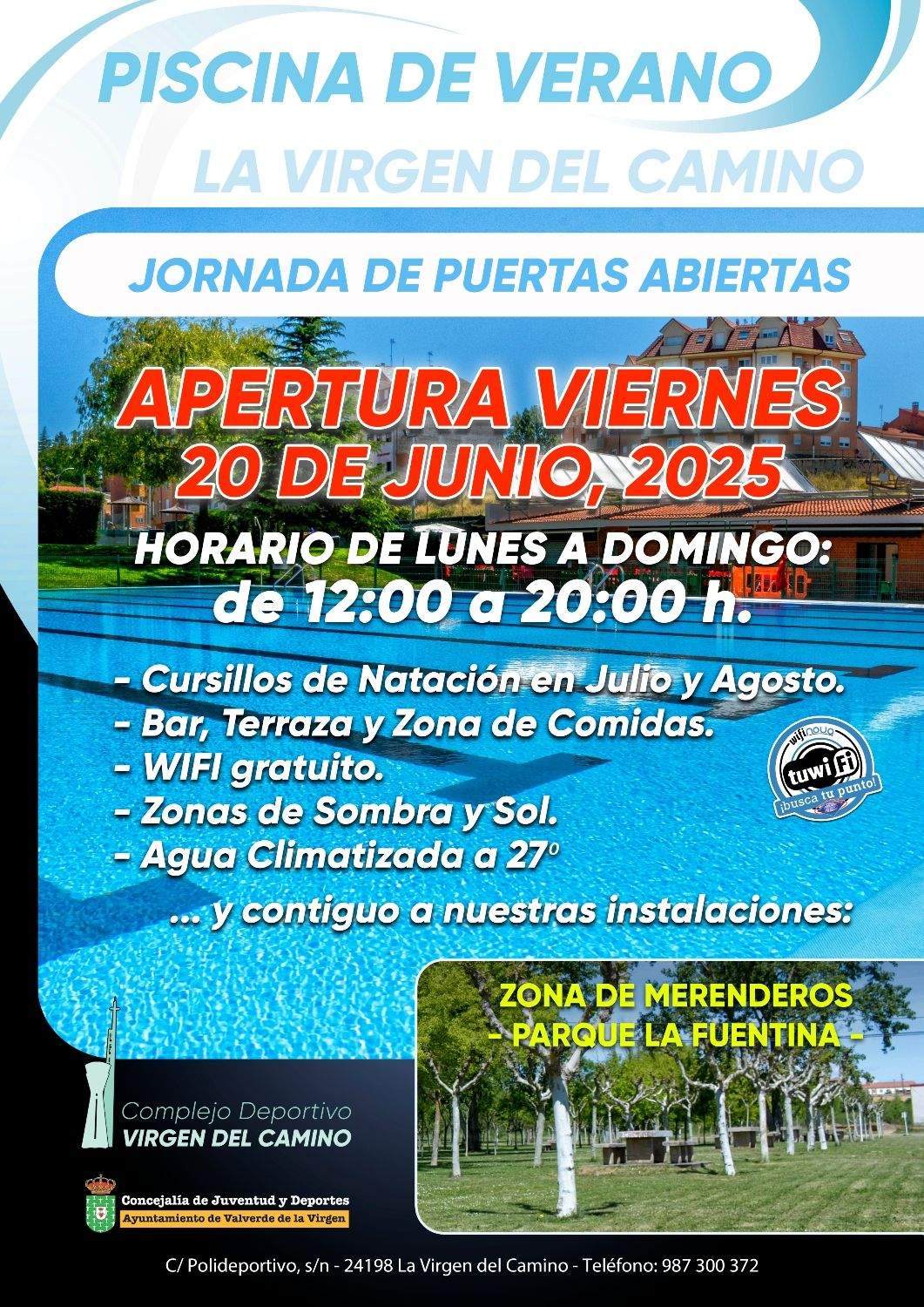 Apertura piscina virgen del camino