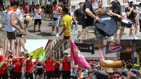 Las peñas llenan León de color, música y fiesta