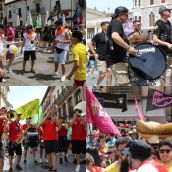 Las peñas llenan León de color, música y fiesta