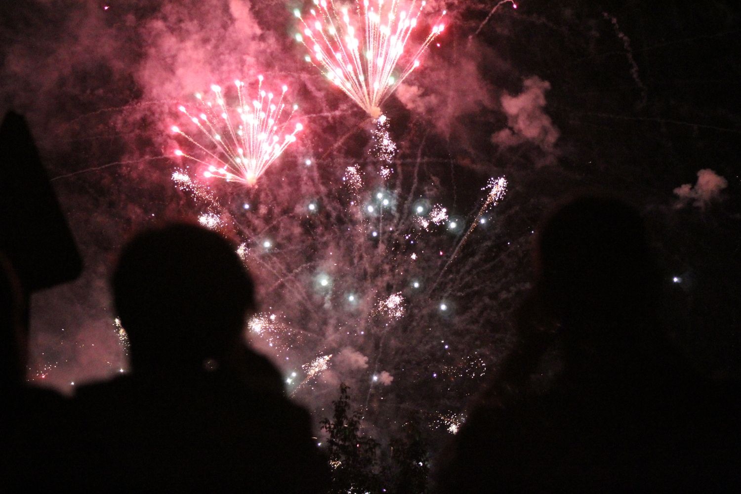 Fuegos artificiales y la hoguera le ponen luz a la noche de San Juan en León | José Martín