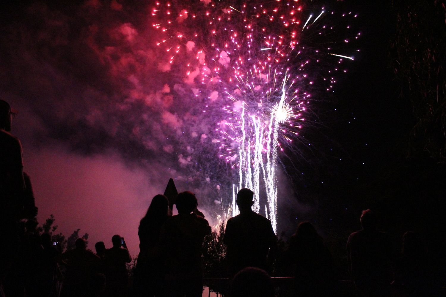 Fuegos artificiales y la hoguera le ponen luz a la noche de San Juan en León | José Martín