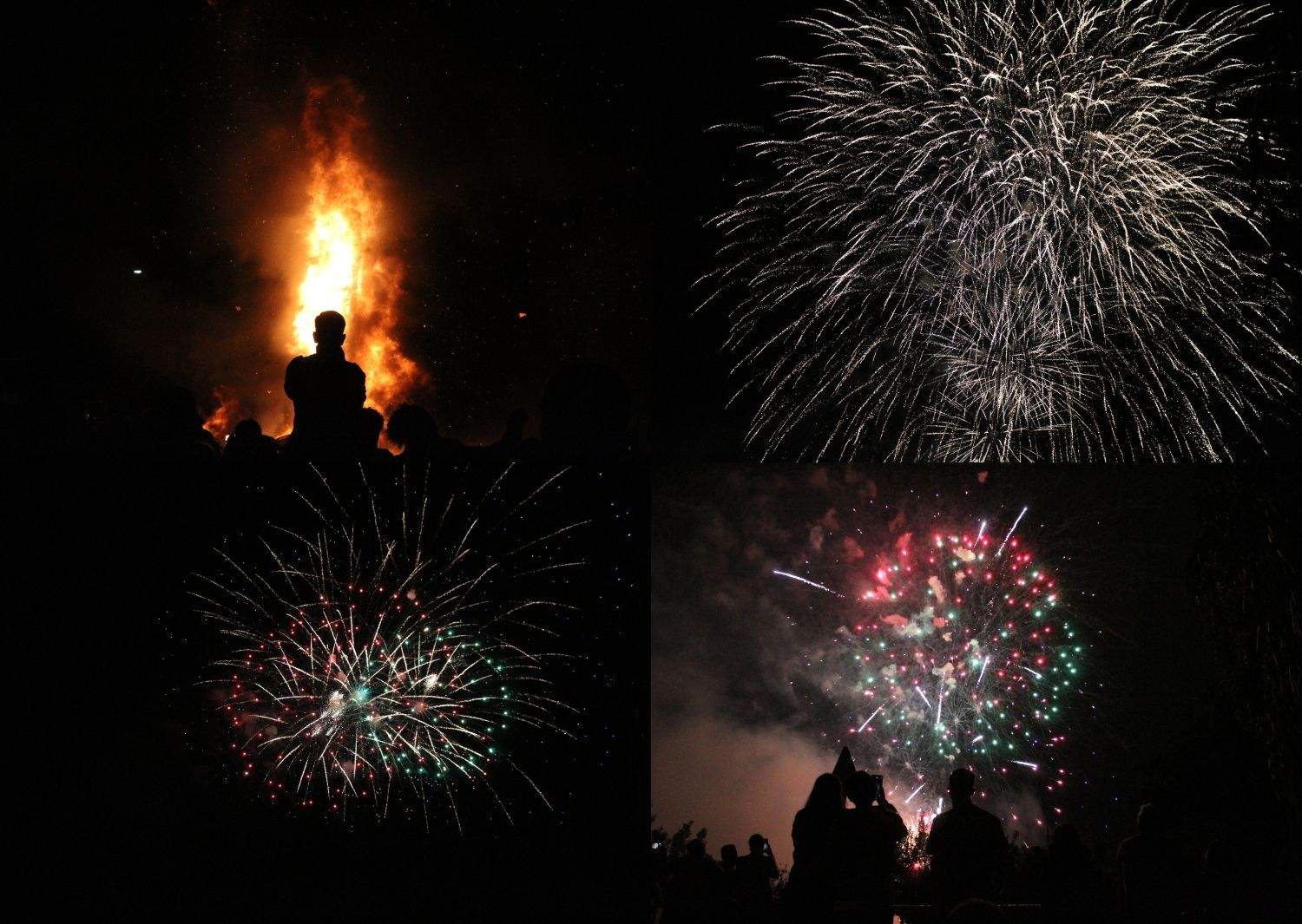 Fuegos artificiales y la hoguera le ponen luz a la noche de San Juan en León | José Martín