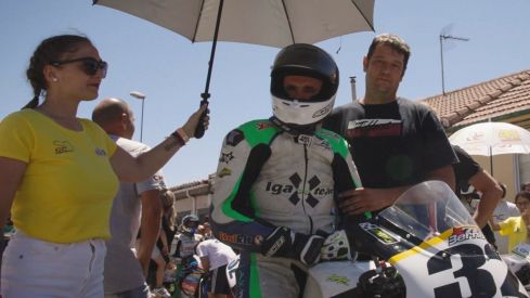 Fotograma del reportaje sobre el Gran Premio de Velocidad de La Bañeza emitido este miércoles en RTVE