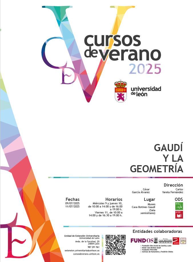 cartel curso de verano Gaudí y la geometria