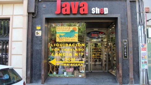 Java shop en la avenida Lancia de León