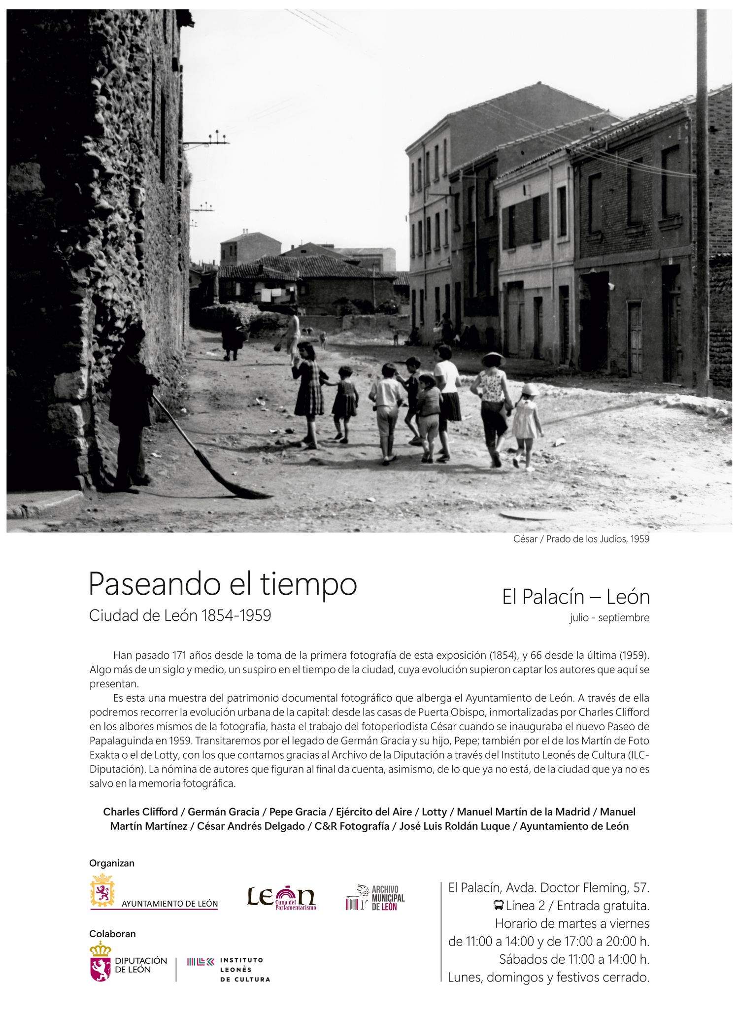 Cartel de la exposición ‘Paseando el tiempo. Ciudad de León 1854-1959’ Cartel de la exposición ‘Paseando el tiempo. Ciudad de León 1854-1959’