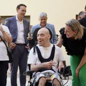 La vicepresidenta de la Junta y consejera de Familia e Igualdad de Oportunidades visita un centro social de Cáritas Diocesana de Astorga | Campillo / ICAL