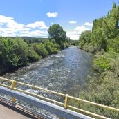 Vistas del río Porma desde el puente de Lugán, donde cayó el hombre fallecido Vistas del río Porma desde el puente de Lugán, donde cayó el hombre fallecido