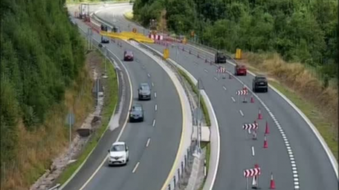 Tarde sin retenciones en la AP-66 tras las colas kilométricas del fin de semana pasado por las obras en los túneles entre Asturias y León