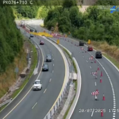 Tarde sin retenciones en la AP-66 tras las colas kilométricas del fin de semana pasado por las obras en los túneles entre Asturias y León