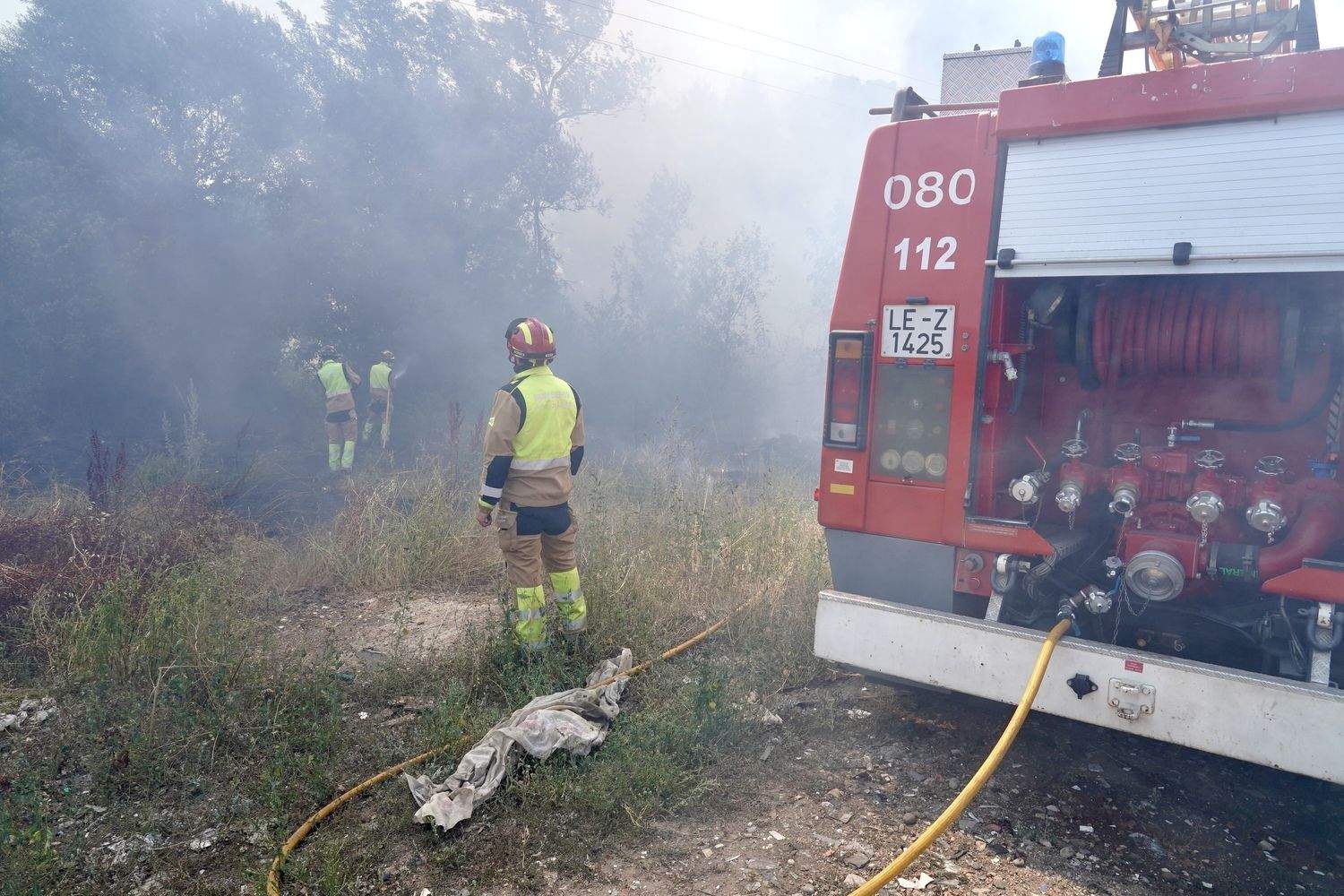 Incendio frente a la Escuela de Ingeniería Agraria y Forestal de León | Campillo / ICAL