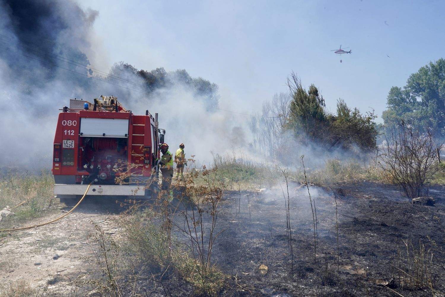 Incendio frente a la Escuela de Ingeniería Agraria y Forestal de León | Campillo / ICAL