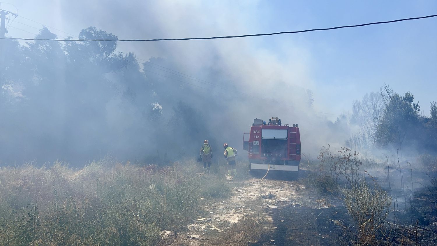 Incendio frente a la Escuela de Ingeniería Agraria y Forestal de León | Campillo / ICAL