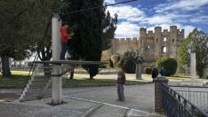 Infografía sobre la estación de salida de la tirolina de Valencia de Don Juan