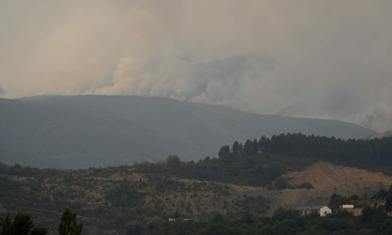 César Hornija / ICAL . Incendio en Anllares del Sil