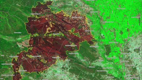 Perímetro sobre imagen Sentinel-2 de Copernicus el 13 de agosto (13:21 h CEST) | Educación Forestal 