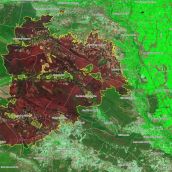 Perímetro sobre imagen Sentinel-2 de Copernicus el 13 de agosto (13:21 h CEST) | Educación Forestal 