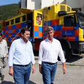 Alberto Nuñez Feijóo, líder nacional del PP,  junto al candidato a la reelección en Castilla y León, Alfonso Fernández Mañueco