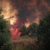 Incendio Forestal en la localidad de Canalejas, en Almanza | Peio García / ICAL 