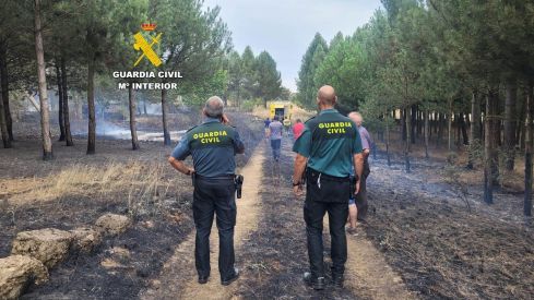 Investigado un hombre de 73 años como autor del incendio forestal de San Justo de la Vega
