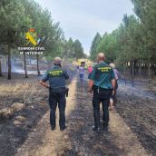 Investigado un hombre de 73 años como autor del incendio forestal de San Justo de la Vega