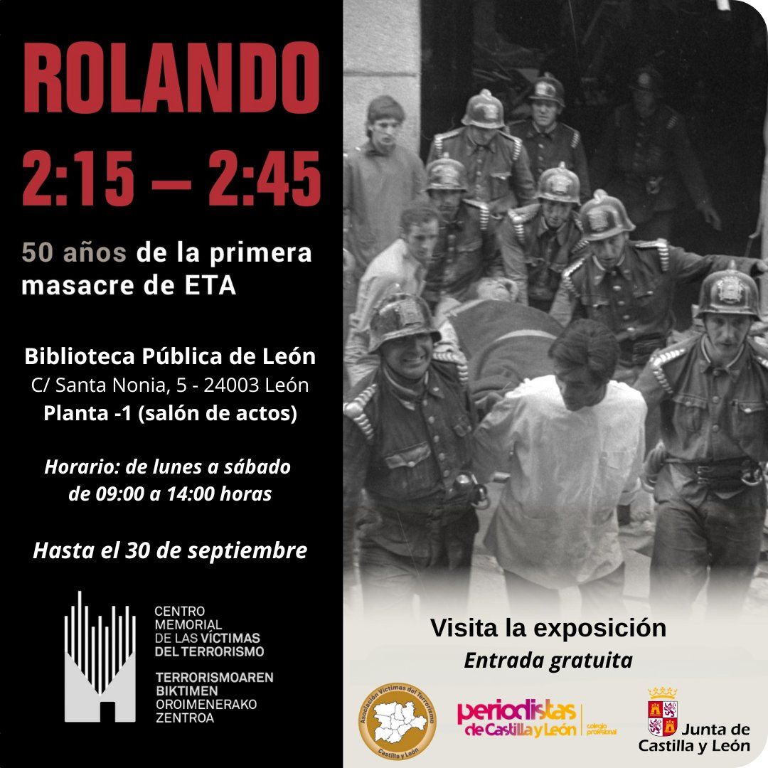 Cartel de la exposición ‘Rolando 2:15 – 2:45. 50 años de la primera masacre de ETA’ 