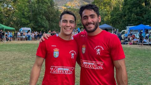 Gorka e Ibai Gracia tras su debut en la lucha leonesa en el corro de Liegos | IG: Gorka Gracia