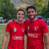 Gorka e Ibai Gracia tras su debut en la lucha leonesa en el corro de Liegos | IG: Gorka Gracia