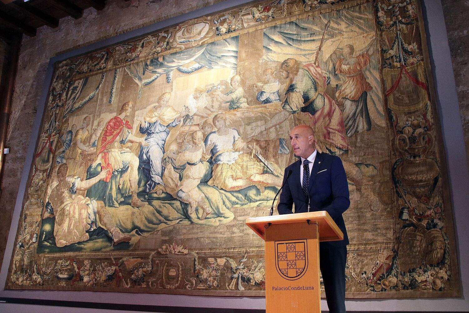 Presentación de la restauración del tapiz 'La continencia de Escipión' | Peio García / ICAL