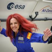 Sara García en su primer vuelo en gravedad 0 | Novaspace – L.Theillet